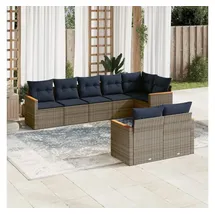vidaXL Gartensofa-Set 8-tlg. grau