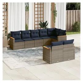 vidaXL Gartensofa-Set 8-tlg. grau