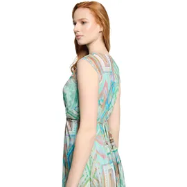 Cartoon Midikleid Grün/Violett 44