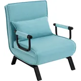 3-in-1 Schlafsessel Leinen – Verstellbare Rückenlehne, Schlafbereich