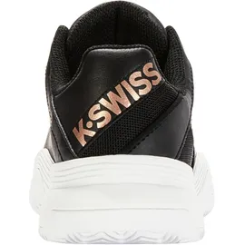 K-Swiss Court Express HB Tennis Shoe, Black/White/Rose Gold, 38 EU