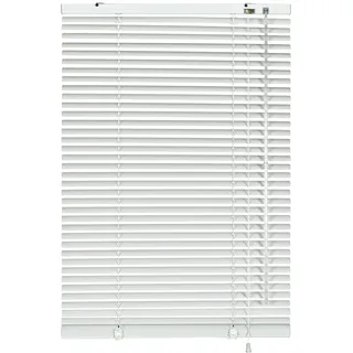 Deco Company Alu-Jalousie ohne Bohren, Zum Klemmen, Inkl. Klemmträgern, Sichtschutz, Lichtschutz, Blendschutz, Aluminium-Jalousie, Weiß, 100 x 130 cm