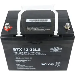 AccuCell Wing BTX12-33LS 12V 33Ah high rate hochstromfähig Bleiakku AGM Blei Gel Akku