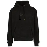 Karl Kani SMALL SIGNATURE TEDDY HOODIE BLACK - Schwarz - M