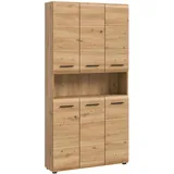 xonox.home Mehrzweckschrank Ice Artisan Oak Nachbildung B/H/T: ca. 90x185x30 cm B: 90 H: 185