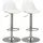 Homcom Barhocker 2er-Set 40 x 42 x 82-104 cm Weiß