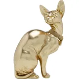 Kare Figur Sitting Cat Audrey Gold 27cm Deko, Kunststoff