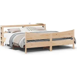 vidaXL Massivholzbett 180 x 200 cm Beige