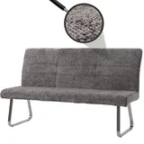 Mendler Sitzbank HWC-G55 Chenille Dunkelgrau 180 x 40 x 48 cm