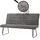 Mendler Sitzbank HWC-G55 Chenille Dunkelgrau 180 x 40 x 48 cm