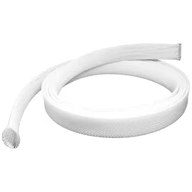 conecto CC50325 Universeller Polyester-Kabelschlauch, selbst zusammenziehend, Ø 20mm, 1,80m, weiß