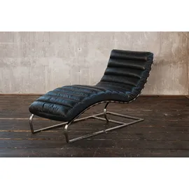 KAWOLA Relaxliege SIRY Polsterliege Leder schwarz