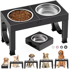 X XBEN Erhöhter Hundenapf 5 Höhenverstellbar Futternapf Kleine Mittlere Große