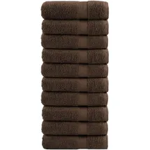 vidaXL SOLUND Handtuchset 10-tlg. braun