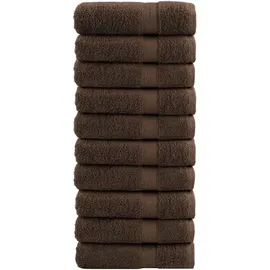 vidaXL SOLUND Handtuchset 10-tlg. braun