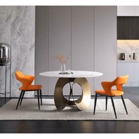 JVmoebel Esstisch, Moderne Esstisch Esszimmer Edelstahl Wohnzimmer Küche Tische grau|weiß