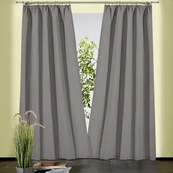 Vorhang »Sento«, (1 St.), Baumwolle, blickdicht, matte Struktur, unifarben, Gardine, Store, grau, , 90438241-4