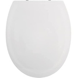 spirella Toilettendeckel oval Klodeckel mit Quick-Release-Funktion und Softclose Absenkautomatik. Antibakterielle Klobrille aus Thermoplast und rostfreiem Edelstahl abnehmbar - Weiß