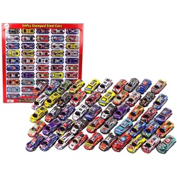 LEAN Toys Spielzeug-Auto Set Autos Sportwagen Modell Aufkleber Metall Spielzeug Fahrzeug Kids bunt