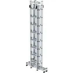 PROREGAL Sprossen-Stehleiter 4-teilig mit nivello®-Traverse 4x8 Sprossen