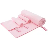 VidaXL Sporthandtuch Set 3 pcs Rosa Polyester und Polyamid