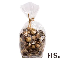 Tannenzapfen Deko gold