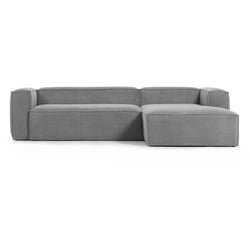 Kave Home Ecksofa Blok Cord Grau 300 x 174 cm