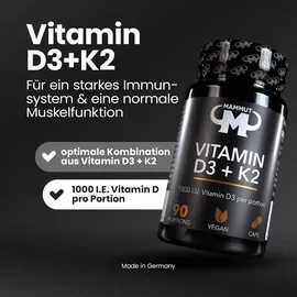 Mammut Nutrition Vitamin D3 + K2 Kapseln 90 St.