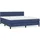 vidaXL Boxspringbett mit Matratze Blau 180x200 cm Stoff