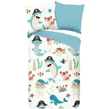 Muller Textil Jugendbettwäsche Seaworld Multi Baumwolle B/L: ca. 135x200 cm - Multi