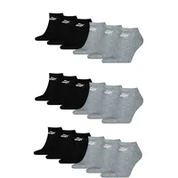 Puma Unisex Sneaker Socken knöchelhoch für Damen Herren Pack, Farbe:666 - black/grey, Socken & Strümpfe:43-46 - 43-46