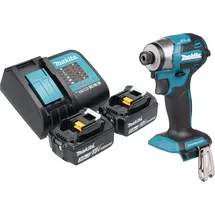 Makita DTD 173 SF Akku Schlagschrauber 18 V 180 Nm 1/4“ Brushless + 2x Akku 3,0 Ah + Ladegerät