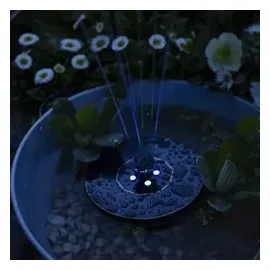 GORANDO LED Solar Teichpumpe bunt leuchtend schwimmend Fontäne Springbrunnen Gartenteich