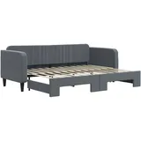 vidaXL Tagesbett Ausziehbar Dunkelgrau 80x200 cm Samt