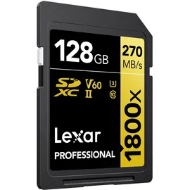 Lexar Professional SDXC Gold 128GB 1800x UHS-II V60