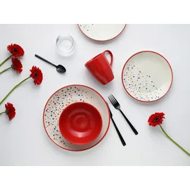 CreaTable Joy Kombiservice 16-tlg. rot-bunt