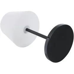 BEST  Alpha – Outdoor-Tischleuchte   Schwarz mit grauem Pflanzendruck