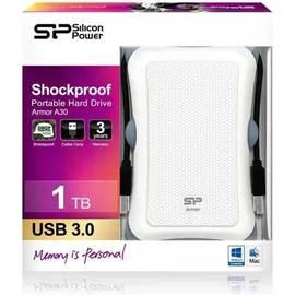 Silicon Power Armor A30 1 TB USB 3.2 weiß/grau SP010TBPHDA30S3W