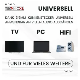 TronicXL Fernseh Kopfhörer Grau