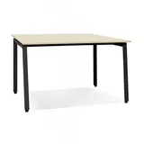 KADIMA DESIGN Besprechungstisch Holz Metall | Konferenztisch quadratisch Büromöbel | Meetingtisch modern Arbeitsplatz | Elegantes Design | Kadima Design