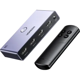 UGREEN HDMI 2.1 Switch 8K@60Hz HDMI Splitter 3 In 1 Out HDMI Umschaltpulte Unterstützt VRR & ALLM, Dolby Vision, Kompatibel mit PS5, Xbox, Apple TV, DVD Spieler