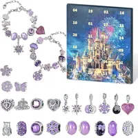 Adventskalender 2025 Kinder Mädchen, Adventskalender Schmuck, 24 Pcs DIY Weihnachtskalender Armband Schmuck Basteln, für 5 6 7 8 9 10 11 12 13 Jahre