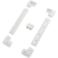 ECTIVE 7-teiliges langes Befestigungs-Komplettset für Solarinstallation (weiß)