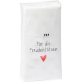 10 x 10 Taschentücher 'Für die Freudentränen' zur Hochzeit, Taufe oder Kommunion