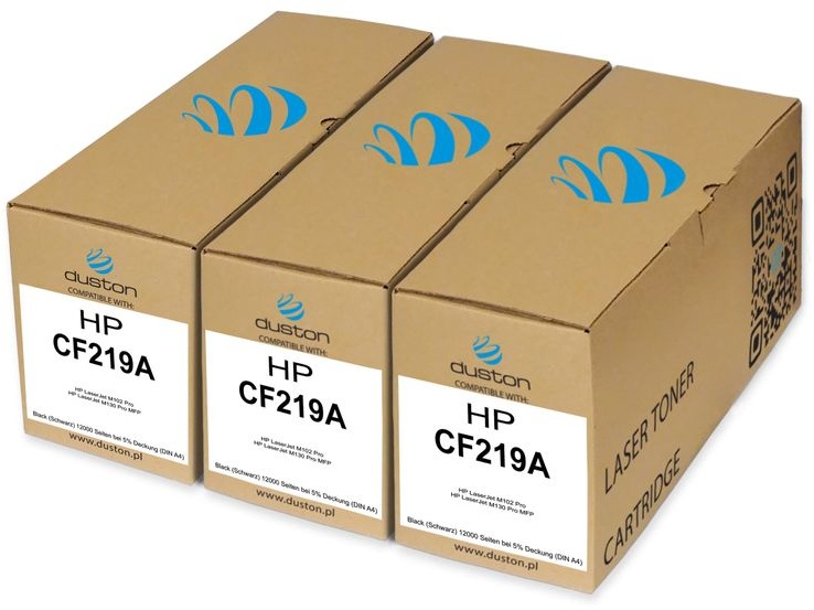 3x CF219A, 19A Band Schwarz kompatibel mit HP LaserJet Pro M102 M130