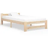 vidaXL Massivholzbett 100 x 200 cm Braun