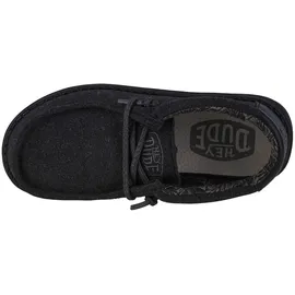 HEYDUDE Wally Youth Basic Moccasin Schwarz 33