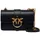 PINKO Love One Mini Umhängetasche Baumwolle/Leather Black/Gold