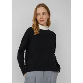 s.Oliver Strickpullover mit Seitenschlitzen Schwarz 44