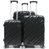 Cheffinger Reisekoffer Koffer 3 tlg Hartschale Trolley Set Kofferset Handgepäck Gepäck Reisetasche ABS-05